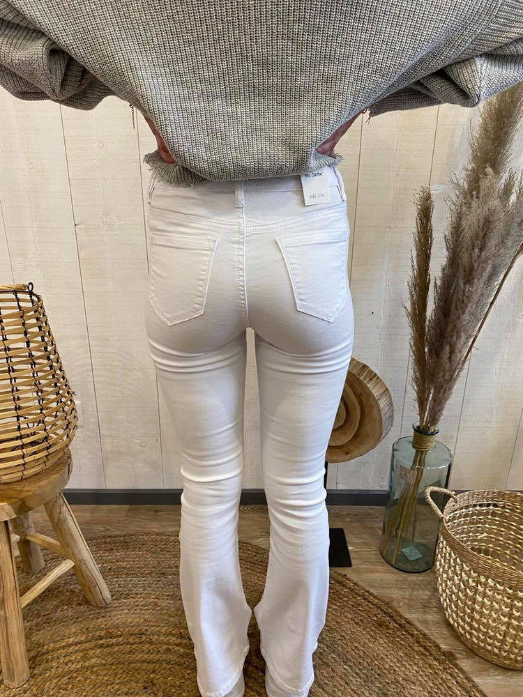 JEANS FLARE BLANC