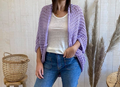 GILET CANDY LILAS