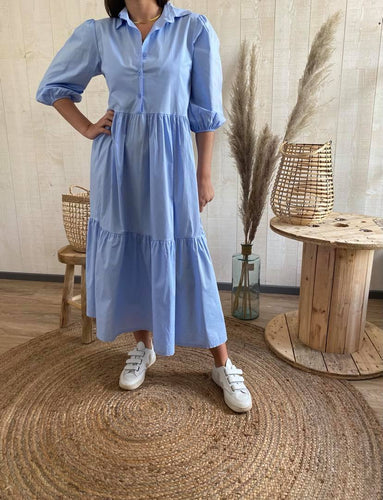 ROBE LONGUE BLEU CIEL