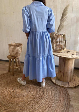 ROBE LONGUE BLEU CIEL