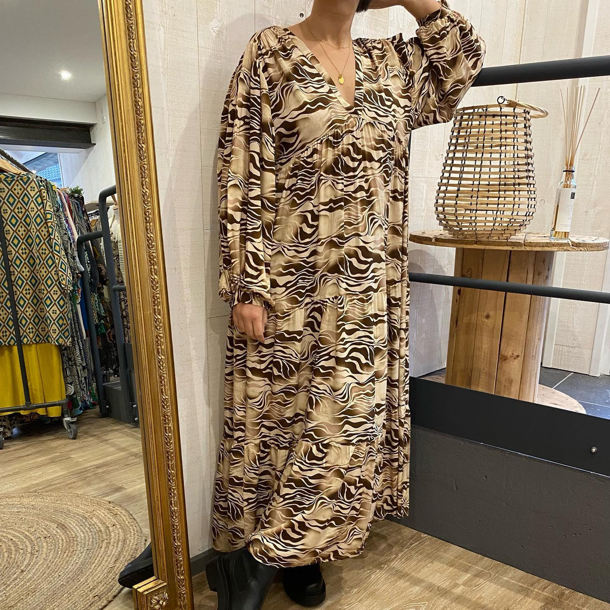 ROBE LONGUE MARRON – BAL.I